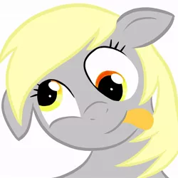 Size: 894x894 | Tagged: safe, artist:luminousdazzle, derpibooru import, derpy hooves, pegasus, pony, face, female, mare, solo, tongue out