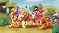 Size: 1920x1080 | Tagged: accessory swap, apple bloom, applejack, artist:alasou, babs seed, big macintosh, bunnified, bunnyjack, bunny sparkle, cutie mark crusaders, derpibooru import, faceplant, hat, rabbit, rabbit dash, rabbity, race, racing, rainbow dash, rarity, riding, safe, scootaloo, species swap, spike, sweetie belle, twilight sparkle, wallpaper