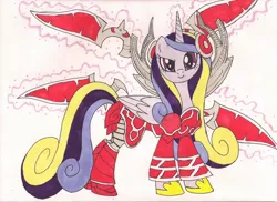 Size: 900x654 | Tagged: artist:xarazel, derpibooru import, irelia, league of legends, princess cadance, safe