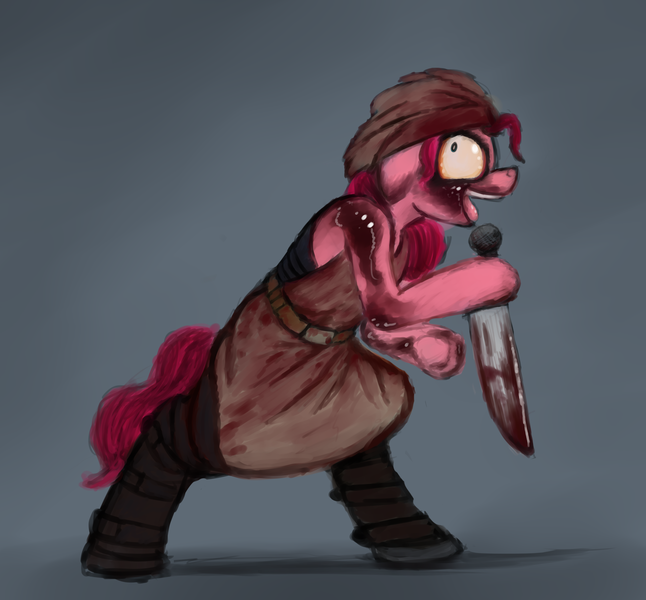 Size: 2800x2600 | Tagged: artist:gordonfreeguy, blood, derpibooru import, grimdark, knife, microphone, pinkie pie, rammstein