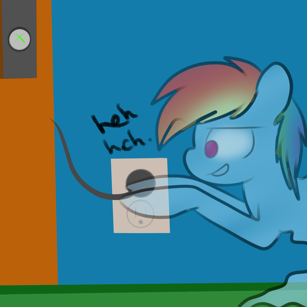 Size: 1280x1280 | Tagged: derpibooru import, ghost, ghost pony, plug, rainbow dash, safe, us plug, wires, xbox