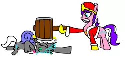 Size: 1624x743 | Tagged: abuse, derpibooru import, diamond tiara, escargoon, hammer, king dedede, kirby of the stars, kirby right back at ya, ms paint, parody, safe, silverbuse, silver spoon, spoonabuse