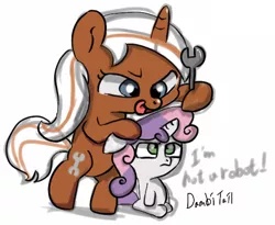 Size: 489x401 | Tagged: 30 minute art challenge, artist:dambitail, derpibooru import, safe, silver spanner, sweetie belle, wrench