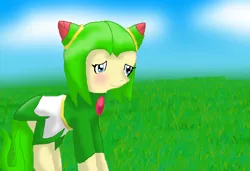 Size: 826x566 | Tagged: safe, artist:cocoasnowflakes, derpibooru import, ponified, earth pony, pony, cosmo the seedrian, female, mare, solo, sonic the hedgehog (series), sonic x