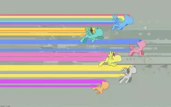 Size: 1920x1200 | Tagged: safe, artist:darkdoomer, derpibooru import, derpy hooves, firefly, fluttershy, lightning dust, rainbow dash, scootaloo, pegasus, pony, aircraft, design, female, filly, flying, g1, g1 to g4, generation leap, jet, jet fighter, mare, minimalist, plane, rainbow trail, speed trail, techno, video game, wallpaper, wings of equestria