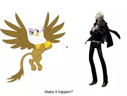 Size: 800x600 | Tagged: safe, derpibooru import, gilda, gryphon, exploitable meme, make it happen, persona, persona 4, tatsumi kanji