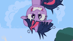 Size: 500x281 | Tagged: animated, derpibooru import, frazzled, lesson zero, looking down at you, offscreen character, pov, safe, screencap, solo, twilight snapple, twilight sparkle