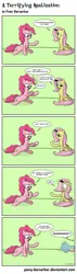 Size: 1216x4295 | Tagged: safe, artist:pony-berserker, derpibooru import, fluttershy, pinkie pie, earth pony, pegasus, pony, comic:a terrifying realization, 2013, anatomy, arm, art rage studio pro 3, artrage, border, comic, coronary band, coronet (anatomy), dialogue, discussion, duo, duo female, english, female, frown, fur, gritted teeth, hair, hooves, humor, indoors, inkscape, joke, leg, looking at something, looking down, mare, missing, missing coronary band, missing coronet, open mouth, raised arm, raised hoof, raised leg, realisation, realization, running away, screaming, shocked, showing, sitting, speech bubble, stare, startled, talking, terrified, thinking, wide eyes, wondering