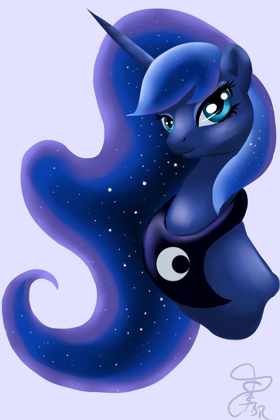 Size: 1500x2250 | Tagged: safe, artist:steveskunk, derpibooru import, princess luna, bust, simple background, solo