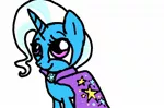 Size: 1000x661 | Tagged: artist:zoruaawesome, derpibooru import, filly, happy, safe, smiling, trixie