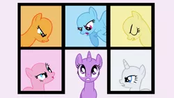 Size: 1280x720 | Tagged: applejack, artist:rain-approves, bald, balderdash, derpibooru import, fluttershy, hairless, maneless, pinkie pie, rainbow dash, rarity, safe, twilight sparkle