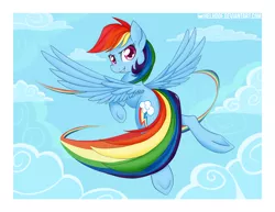 Size: 3300x2550 | Tagged: artist:helhoof, cloud, cloudy, derpibooru import, rainbow dash, safe, solo