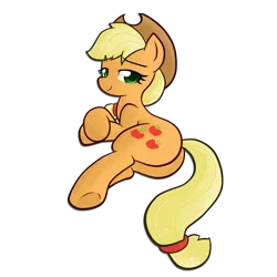 Size: 3000x3000 | Tagged: safe, artist:hidden-cat, derpibooru import, applejack, earth pony, pony, butt, female, looking at you, mare, plot, solo