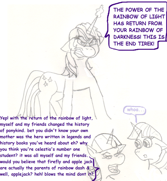 Size: 941x1017 | Tagged: artist:tmntfan85, comic, derpibooru import, dialogue, headcanon, safe, speech bubble, traditional art, twilight sparkle, twilight velvet