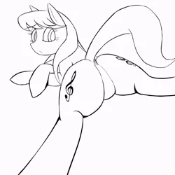 Size: 900x900 | Tagged: artist:pogans, black and white, derpibooru import, featureless crotch, grayscale, octavia melody, plot, safe, solo