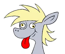 Size: 368x304 | Tagged: safe, artist:hellarmy, derpibooru import, derpy hooves, pegasus, pony, :p, faic, female, mare, solo, tongue out