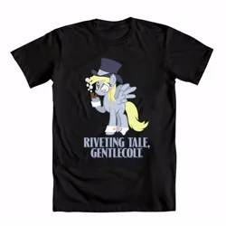 Size: 1000x1000 | Tagged: artist needed, safe, derpibooru import, official, derpy hooves, pegasus, pony, bubble, bubble pipe, clothes, cool story bro, hat, monocle, pipe, shirt, t-shirt, top hat, welovefine
