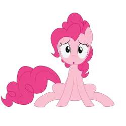 Size: 2000x2000 | Tagged: safe, artist:dragonfoorm, derpibooru import, pinkie pie, earth pony, pony, female, mare, simple background, sitting, solo, transparent background, vector, wide eyes