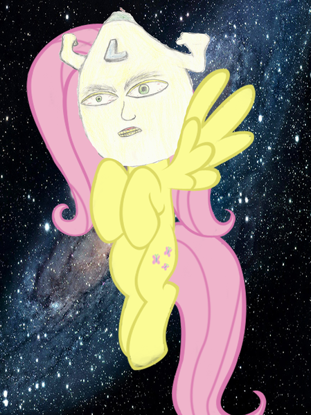 Size: 2500x3340 | Tagged: artist:turtl3, derpibooru import, fluttershy, hat, lemon, safe, space