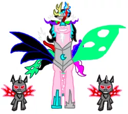 Size: 948x840 | Tagged: safe, derpibooru import, oc, unofficial characters only, crystal changeling, ms paint, tiara ultima