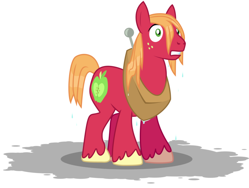 Size: 3895x2952 | Tagged: safe, artist:anarchemitis, derpibooru import, big macintosh, earth pony, pony, male, simple background, stallion, transparent background, vector, wet, wet mane