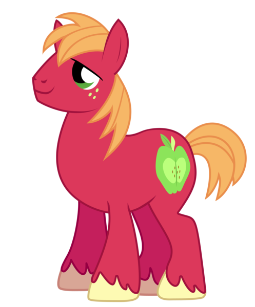 Size: 2400x2900 | Tagged: dead source, safe, artist:anarchemitis, derpibooru import, big macintosh, earth pony, pony, male, missing accessory, simple background, solo, stallion, transparent background, vector