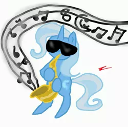 Size: 4032x4032 | Tagged: absurd resolution, artist:zoruaawesome, derpibooru import, music, musical instrument, safe, saxophone, sunglasses, trixie