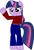 Size: 481x700 | Tagged: safe, alternate version, artist:hoodie-stalker, derpibooru import, edit, twilight sparkle, pony, semi-anthro, unicorn, 1000 hours in ms paint, bipedal, clothes, female, pants, simple background, solo, sweater, unicorn twilight, waving, white background