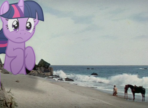 Size: 495x361 | Tagged: charlton heston, derpibooru import, horse, nova, planet of the apes, safe, twilight sparkle