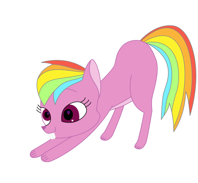 Size: 1920x1781 | Tagged: artist needed, derpibooru import, exploitable meme, iwtcird, littlest pet shop, multicolor stripe, my little x, my small squirrel, rainbow hair, safe, simple background, species swap, transparent background