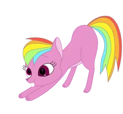 Size: 1920x1781 | Tagged: artist needed, derpibooru import, exploitable meme, iwtcird, littlest pet shop, multicolor stripe, my little x, my small squirrel, rainbow hair, safe, simple background, species swap, transparent background