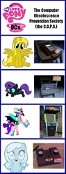 Size: 523x1381 | Tagged: safe, derpibooru import, oc, oc:nyx, oc:snowdrop, oc:ticket, unofficial characters only, alicorn, pony, alicorn oc, bluster blaster, bob, chippy, comparison chart, curt, pong, sam and max, the c.o.p.s., tiara ultima