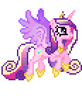 Size: 116x142 | Tagged: safe, artist:botchan-mlp, derpibooru import, princess cadance, alicorn, pony, animated, colored wings, cute, cutedance, desktop ponies, female, flying, gradient wings, mare, pixel art, simple background, solo, sprite, transparent background
