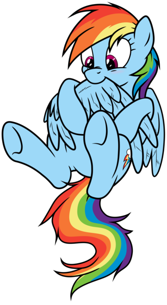 Size: 6040x11040 | Tagged: safe, artist:doktorrf, artist:mattings, deleted from derpibooru, derpibooru import, rainbow dash, pegasus, pony, absurd resolution, biting, nom, preening, simple background, solo, transparent background, underhoof, wing bite, wing noms