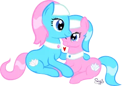 Size: 5768x4068 | Tagged: safe, artist:saturnstar14, derpibooru import, aloe, lotus blossom, earth pony, pony, absurd resolution, cuddling, cute, duo, duo female, female, simple background, sisters, spa twins, spaww twins, transparent background, vector