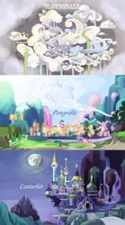 Size: 1000x1800 | Tagged: artist:purplelemons, canterlot, cloudsdale, derpibooru import, ponyville, safe, scenery