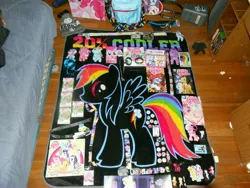 Size: 4608x3456 | Tagged: safe, derpibooru import, derpy hooves, doctor whooves, pinkie pie, rainbow dash, rarity, time turner, twilight sparkle, vinyl scratch, pegasus, pony, female, irl, mare, merchandise, photo, plushie, toy