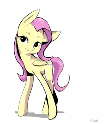 Size: 1024x1200 | Tagged: dead source, safe, artist:swomswom, derpibooru import, fluttershy, pegasus, pony, female, filly, filly fluttershy, simple background, solo, white background, younger