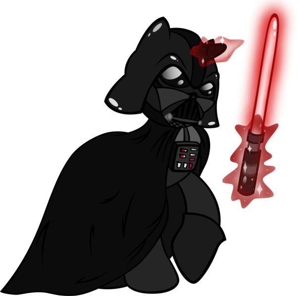 Size: 1549x1531 | Tagged: artist:kannatc, crossover, darth vader, derpibooru import, lightsaber, ponified, safe, solo, star wars