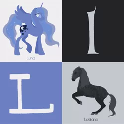 Size: 1024x1024 | Tagged: alphabet, artist:citron--vert, derpibooru import, horse, l, lusitano, princess luna, safe