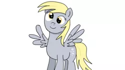 Size: 1280x720 | Tagged: safe, artist:jbond, derpibooru import, derpy hooves, pegasus, pony, female, mare, simple background, solo, white background