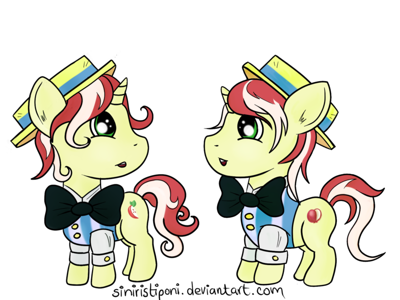 Size: 1717x1288 | Tagged: artist:cwossie, bowtie, clothes, colt, derpibooru import, flam, flim, looking up, safe, simple background, smiling, transparent background, vector, younger