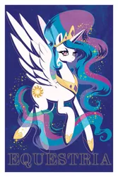 Size: 467x700 | Tagged: artist:hezaa, derpibooru import, modern art, no more ponies at source, nouveau, princess celestia, safe, solo