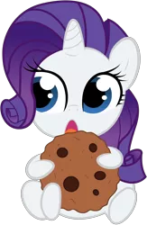 Size: 5000x7653 | Tagged: absurd resolution, artist:stepandy, cookie, cute, daaaaaaaaaaaw, derpibooru import, diabetes, hnnng, :o, open mouth, rarity, safe, simple background, sitting, solo, transparent background, vector, wide eyes