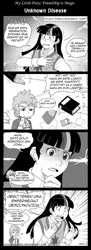 Size: 551x1519 | Tagged: artist:hazurasinner, black and white, comic, derpibooru import, grayscale, human, humanized, hypochondriasis, monochrome, safe, spanish, spike, translation, twilight sparkle