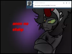 Size: 960x723 | Tagged: artist:thesombrashyshady, ask, ask-king-sombitch, derpibooru import, filly, king sombitch, king sombra, male, solo, solo male, suggestive, thesombrashyshady