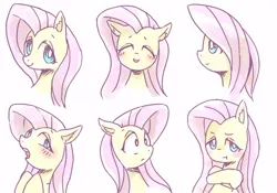 Size: 500x350 | Tagged: artist:30clock, derpibooru import, facial expressions, fluttershy, pixiv, safe, solo