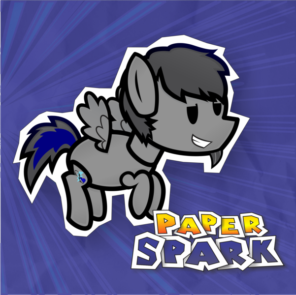 Size: 1934x1931 | Tagged: artist:urpleb3atin, crossover, derpibooru import, my paper pony, oc, paper mario, paper pony, parody, request, safe, solo, unofficial characters only