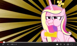 Size: 639x389 | Tagged: corn, derpibooru import, faic, food, link, princess cadance, puffy cheeks, safe, song, youtube, youtube link