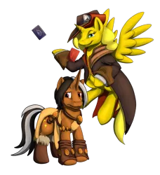 Size: 1461x1600 | Tagged: safe, artist:shrineheart, derpibooru import, oc, oc:star sparkler, oc:ticket, alicorn, pony, alicorn oc, crossover, league of legends, simple background, soraka, ticketsparkler, transparent background, twisted fate